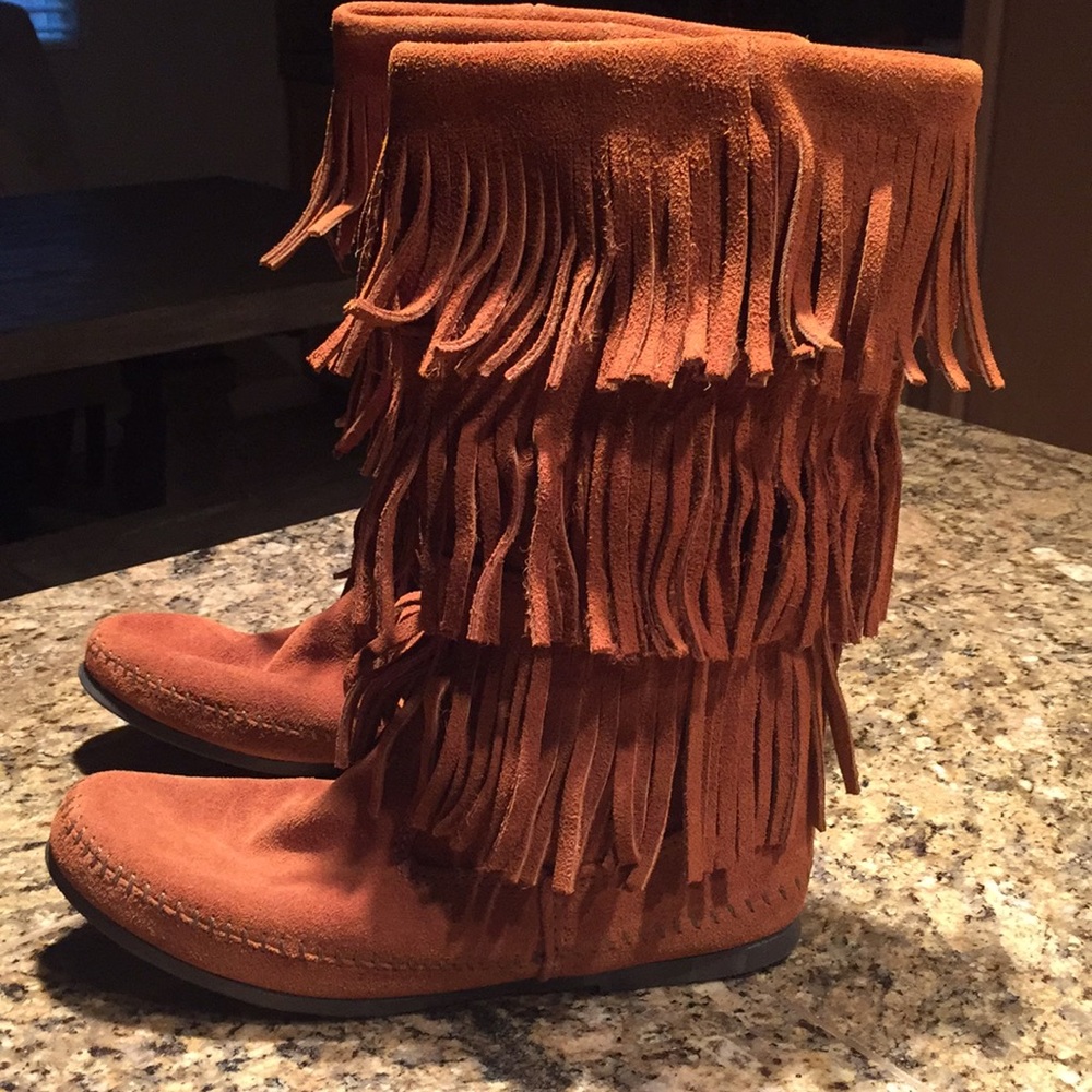 Minnetonka Fringe Boots